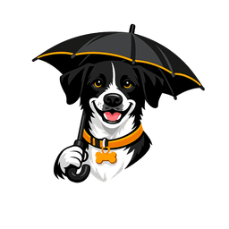 FourCast mascot with umbrella
